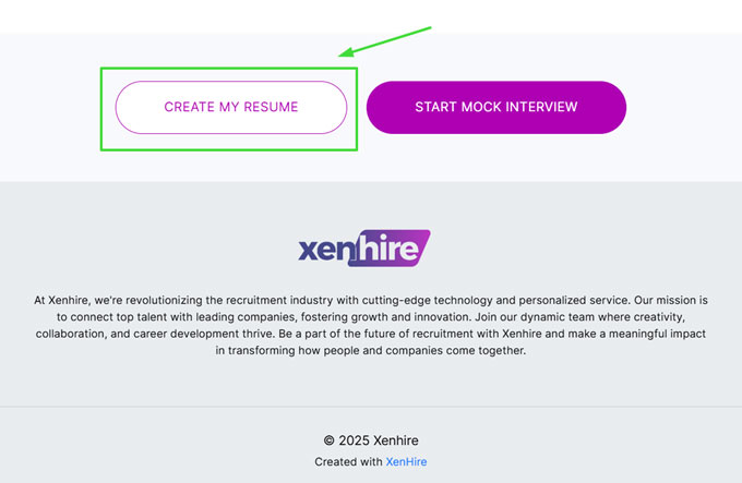 create resume